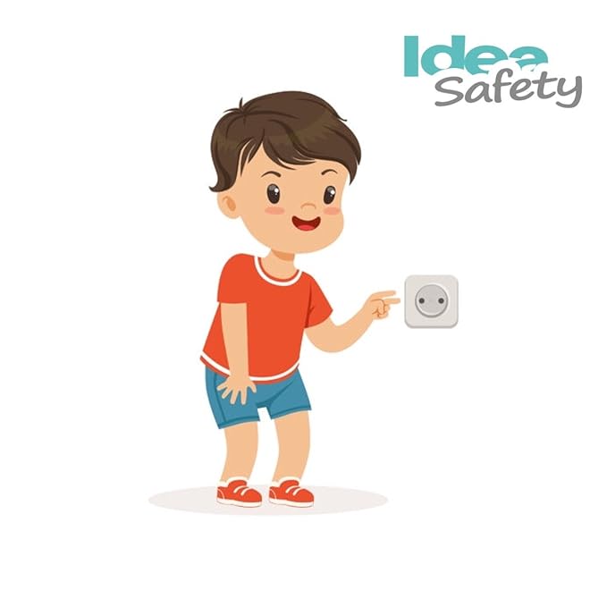 Outlet Plugs Covers (40 Pack) Clear Child Baby Proof - Electrical Protector - Safety Caps by Idea Safety - Home Basic