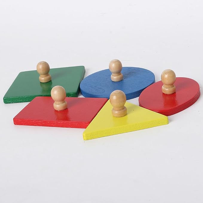Montessori Geometric Shape Peg Puzzle, Early Education Toy for Hand-Eye Coordination