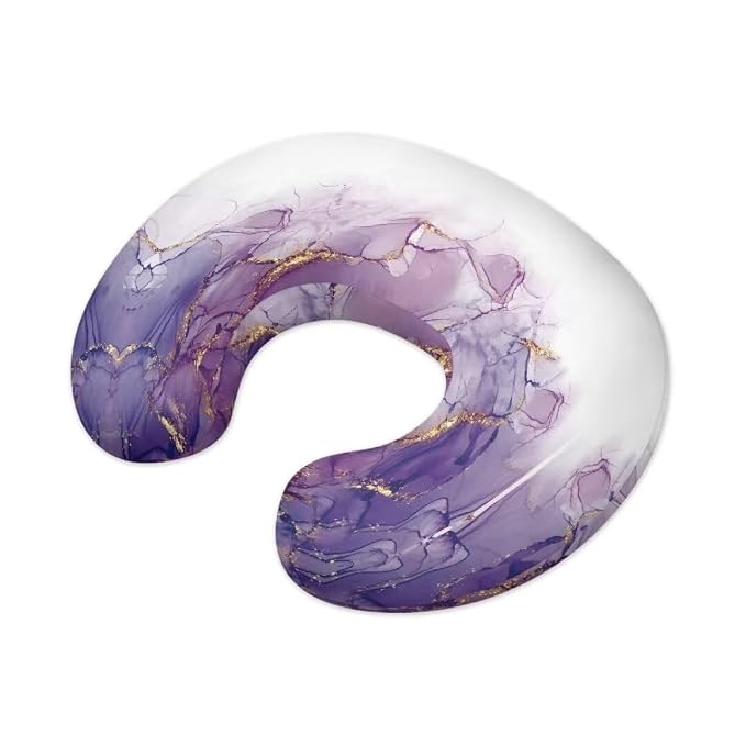 Pillow Cover for Infant Snug,Durable Breathable Nursing Pillow Case with Hidden Zipper,Purple Gold Marble Neutral Breastfeeding Pillow Slipcover