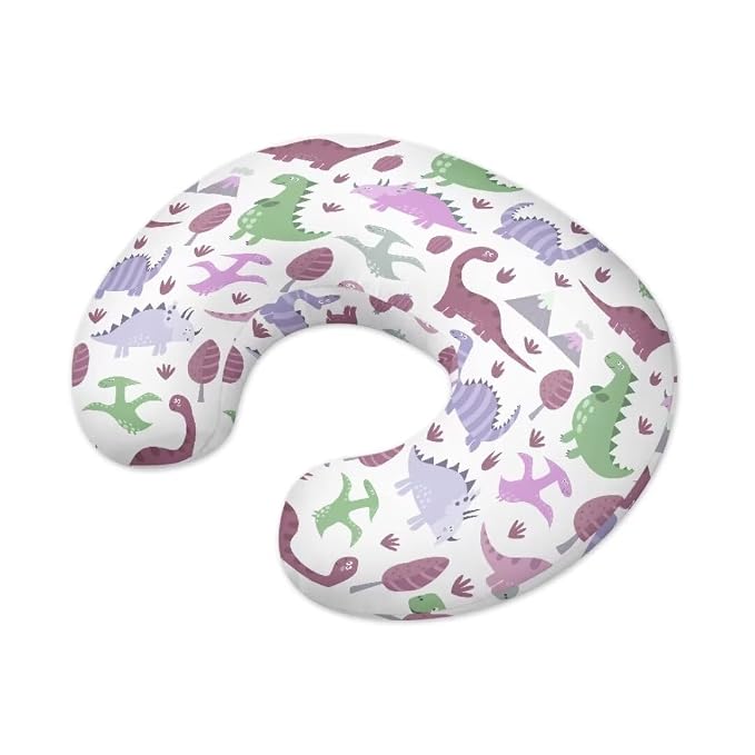 Cute Dinosaurs Nursing Pillow Covers for Breastfeeding and Bottle,Machine Washable and Wipeable,Cover Only