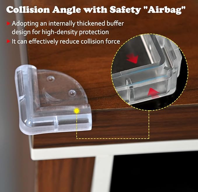 AKOAK 10 PCS Baby Safety Corner Protection, Table, Baby Protection, Furniture Corner and Edge Safety Bumper, with Strong Adhesion
