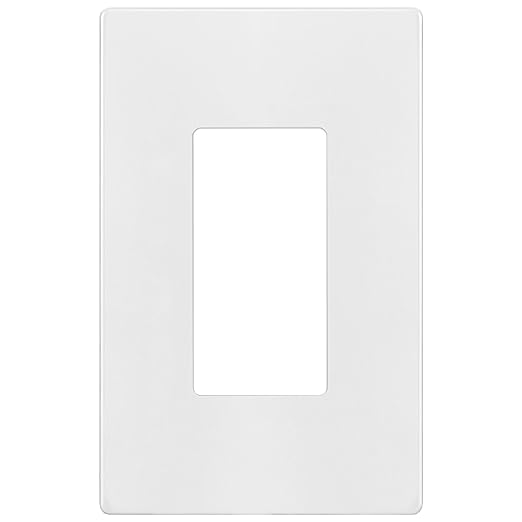 ENERLITES Screwless Decorator Wall Plate Child Safe Outlet Cover, Gloss Finish, Medium Size 1-Gang 4.88" H x 3.11" L, Unbreakable Polycarbonate Thermoplastic, SI8831M-W, White