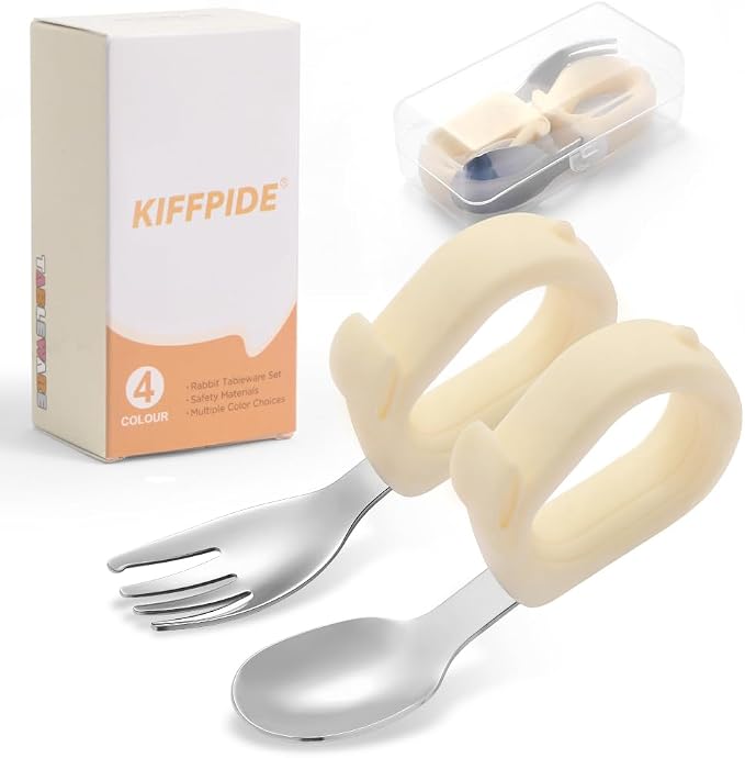Kids Utensils Set, 18/8 Stainless Steel Spoons and Forks, BPA Free, Dishwasher Safe, Children Safe Toddler Flatware