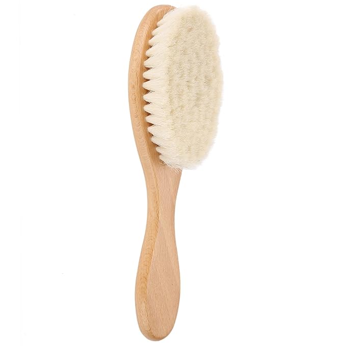 Hair Cleaning Brush, Shine and Texture, Hair Brush for Women Men, Soft Brush with Wood Handle for Thin and Fine Hair, Improve Growth