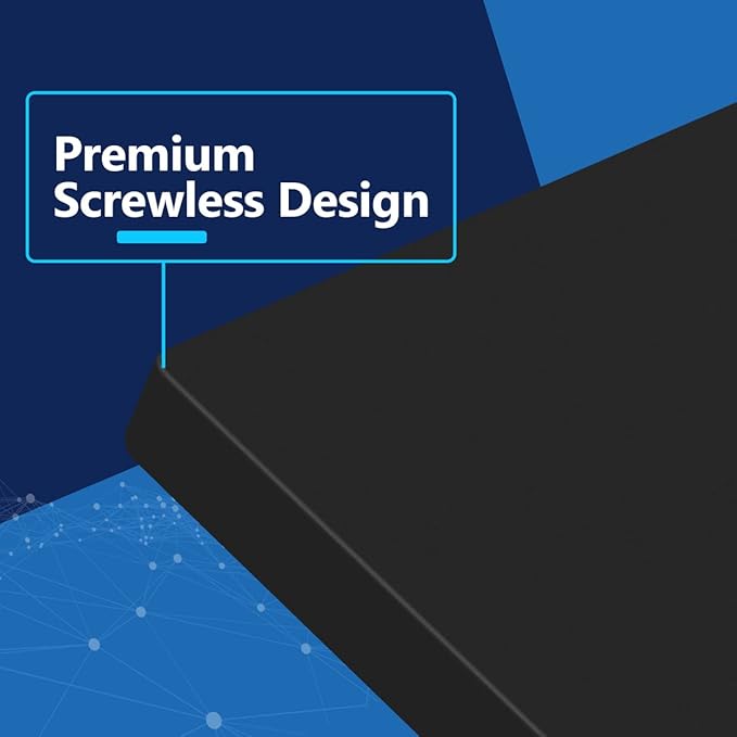 LIDER Double Blank Wall Plate, Temperature and Impact Resistant, UL Listed, Polycarbonate Thermoplastic, Screwless Design, Matte Finish, Modern Upgrade, Midsize, 2-Gang, 4.88??x 4.92?? Black, 10 Pack