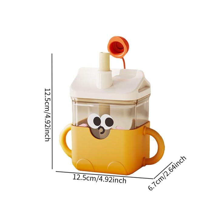 Baby Sippy Cup with Double Handles for Water And Food Grade Use 10 Oz for Boys Girls 12 Months+, Yellow