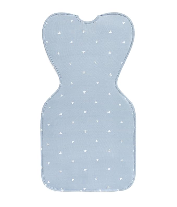 Love to Dream Swaddle Up Viscose from Bamboo, Arms Up Position, Soft and Sustainable Bamboo Fabric, Versatile Wearable Blanket, 1.0 TOG (20-24°C) Ideal for Moderate Temps, Small 8-13 lbs, Boats Mist
