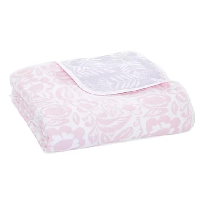 aden + anais Essentials Dream Blanket, Muslin Baby Blankets for Girls & Boys, Ideal Lightweight Newborn Nursery & Crib Blanket, Shower & Registry Gift, Damsel - Savoy