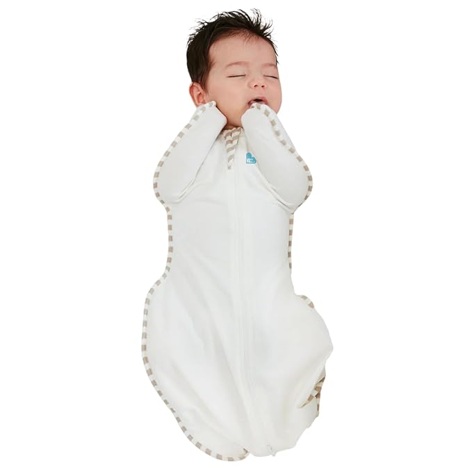Love to Dream Organic Swaddle, Baby Sleep Sack, Swaddle Up Self-Soothing Swaddles for Newborns, Get Longer Sleep, Snug Fit Helps Calm Startle Reflex,1.0 Tog, Small 5-8.5lbs, Cream