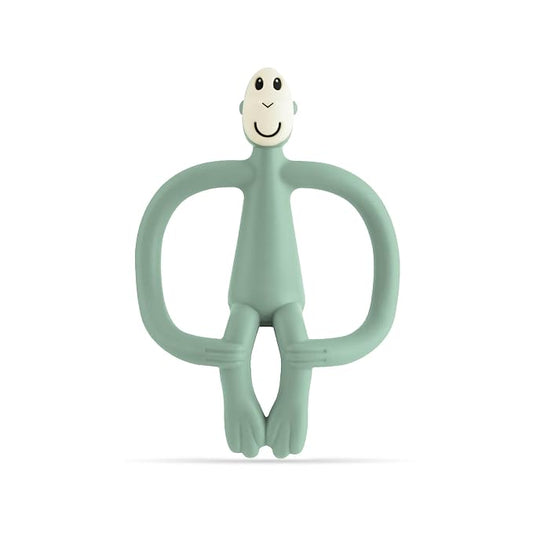 Matchstick Monkey Original Teether & Gel Applicator – Silicone Baby Teether, Easy-to-Grip, BPA-Free, Supports Self-Soothing & Early Brushing, 3 Months+, 4 Inches, Mint Green