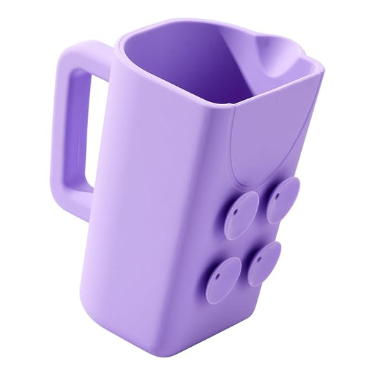 Baby Bath Rinse Cup with Suctions, 100% Food Grade Silicone, Rinser to Wash Hair and Body with Easy Grip Handle