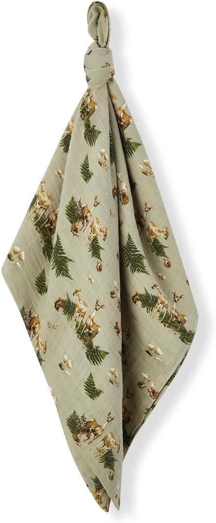 Milkbarn Baby Swaddle Blanket - Soft & Gentle 100% GOTS-Certified Organic Cotton - Nursery Swaddling Blankets for Boys and Girls, Forest Party