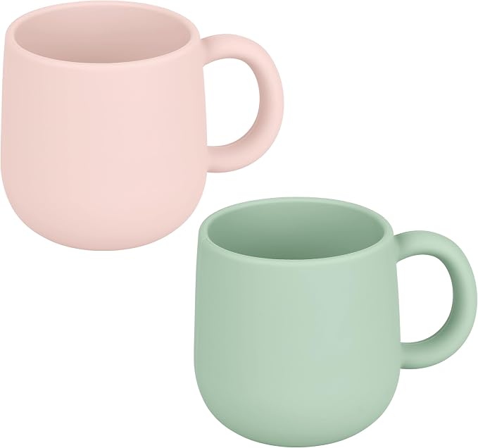 Pack of 2 Silicone Drinking Mug Cup for Toddler Kids and Children (Color 5)