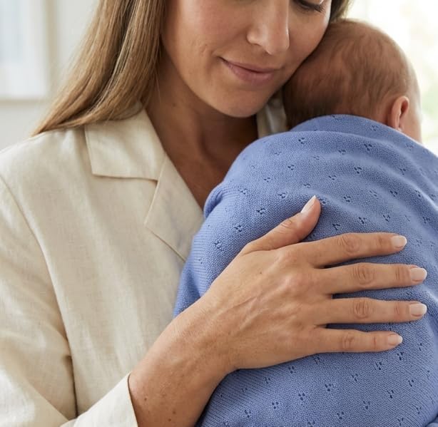 The Heirloom Blanket - 100% Organic Cotton Baby Blanket, American Made, 30x40in - Bassinet, Crib, Stroller - Gift Registry Baby Shower for Newborns and Kids (Forest Green)
