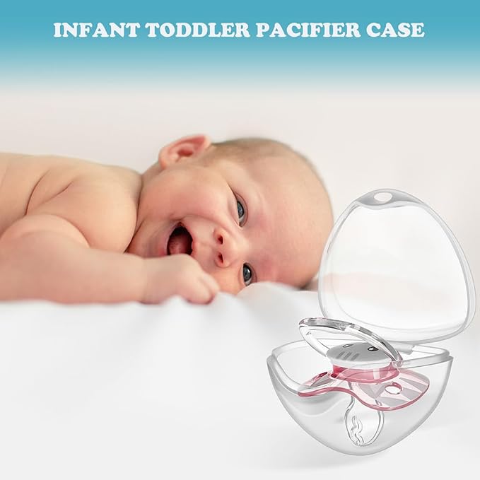 EXCEART Portable Pacifier Box Storage Case Silicone Compact Baby Toy Organizer for Travel Diaper Bag Stroller