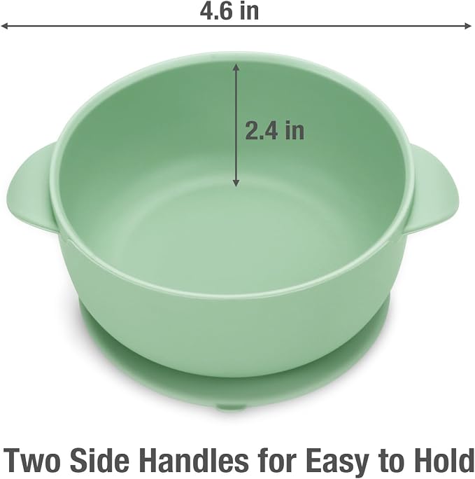 PandaEar Silicone Baby Feeding Set - 6-12 Months | LED Weaning Supplies - Bib + Plate with Suction + Cup + Bowls and Spoon