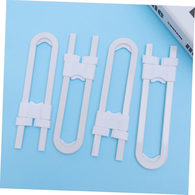 Kisangel U-Shaped Baby Safety Cabinet Lock 4 Pack Childproof Sliding Door Lock for Kitchen and Closet Sturdy and Easy to Install for Child Safety