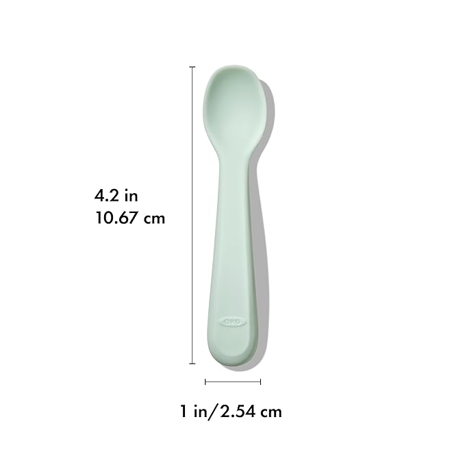 OXO Tot Silicone Spoons 2 Pack - Blossom and Opal