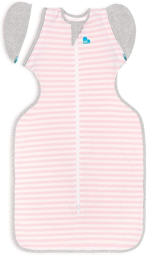 Love to Dream Swaddle Up Transition Swaddle, Patented Zip-Off Wings, Gently Help Baby Transition from Being Swaddled to Arms Free When Showing Signs of Rolling, 1.0 TOG, 13-19 lbs, Pink