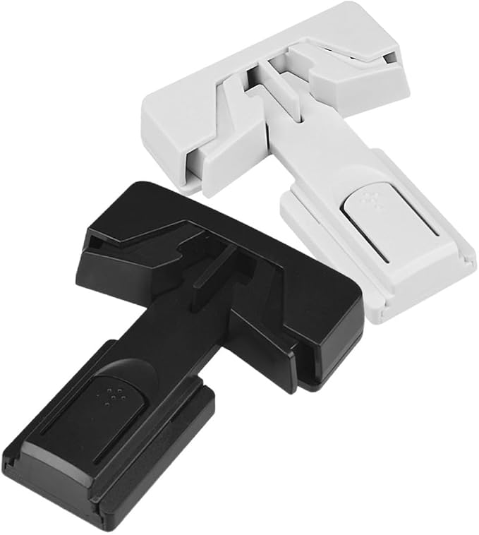 2pcs Childproof Cabinet Locks Safety Latches for Cabinets and Cupboards Easy to Install Versatile Protection for Toddlers and Pets Black and White Colors