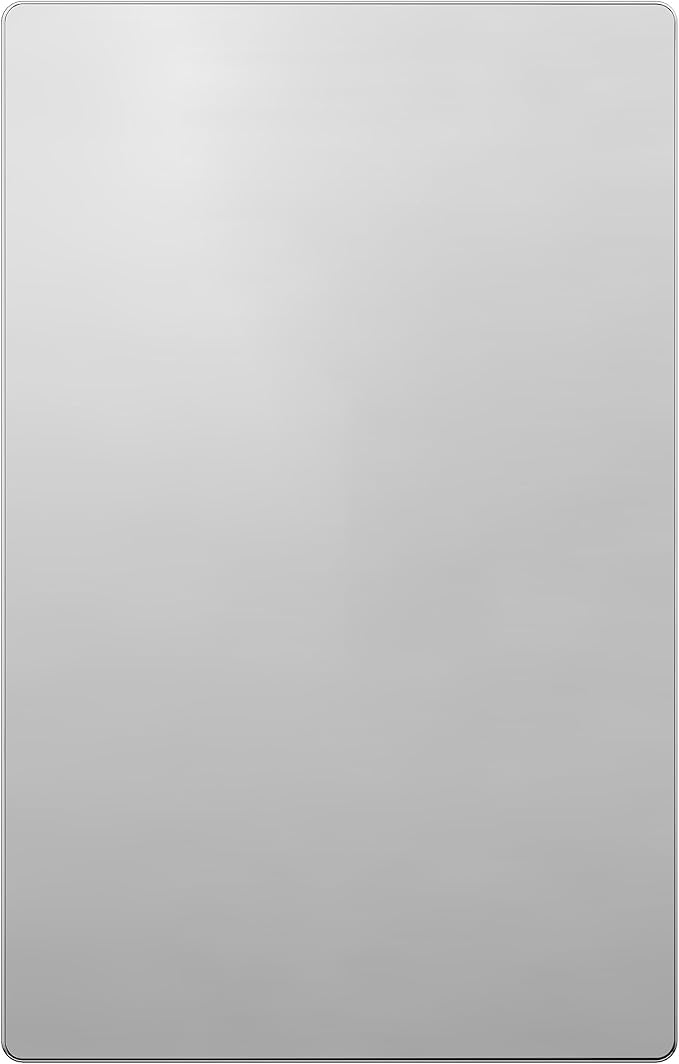 LIDER Blank Screwless Metal-Surface Wall Plate, Temperature and Impact Resistant, Stainless Steel, Modern Decoration Upgrade, Mid-Size 1-Gang 4.88" x 3.11", Polished Chrome
