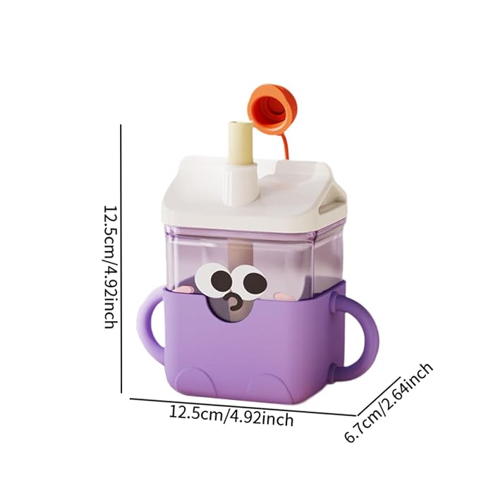 Baby Sippy Cup with Double Handles for Water And Food Grade Use 10 Oz for Boys Girls 12 Months+, Purple