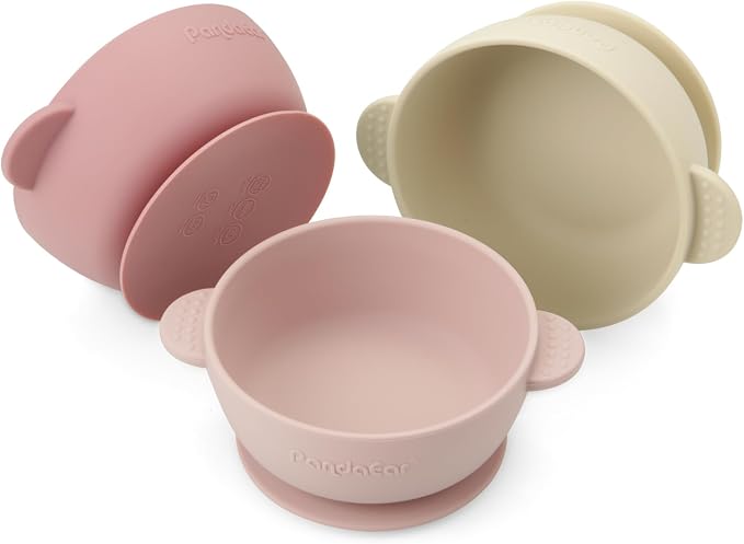 PandaEar 3 Pack Toddler Plates & Baby Bowls