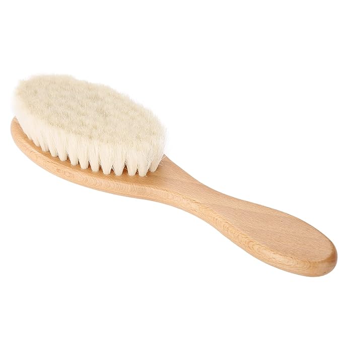 Hair Cleaning Brush, Shine and Texture, Hair Brush for Women Men, Soft Brush with Wood Handle for Thin and Fine Hair, Improve Growth
