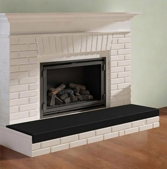 Kidkusion Soft Seat Edge Cushion | Made in USA | 108" | Black | Fireplace Safety Cushion | Hearth Pad