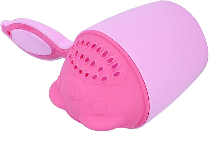 ViaGasaFamido Baby Shampoo Rinse Cup, Bear Shape Bath Rinser, Green, PP Material, 8.27x4.21x5.91 Inch, for Kids 6 Months and Up