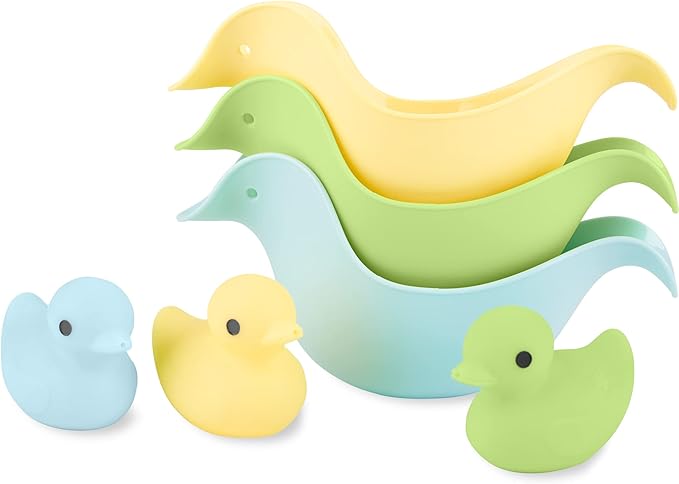 Simple Joys by Carter's Duck Rinse Cups and Squirties Bath Toy Bundle