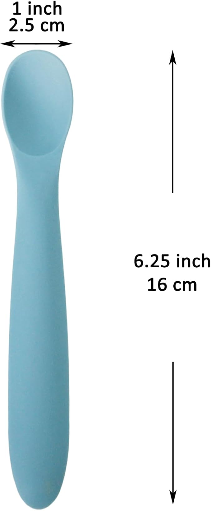 Youngever 9 Pack Silicone Baby Spoons - Unbreakable Reusable Feeding Spoons for Kids and Toddlers
