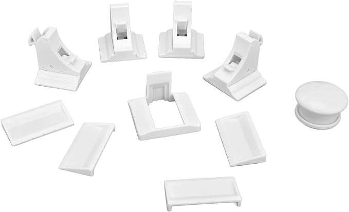 Multifunctional Magnetic Drawer Lock Babyproofing Cabinet Locks, Easy Installation, for Baby Cabinet Doors, [4] + [1] Key