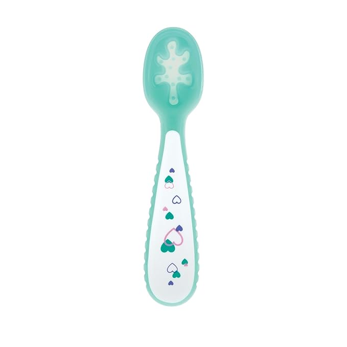 Nuby Baby's First Spoons Set - (3-Pack) Feeding Utensils for Babies - 6+ Months - Hearts