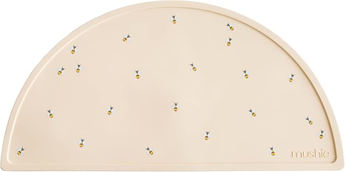 mushie Silicone Placemat for Kids | BPA-Free Non-Slip Design (Bees)