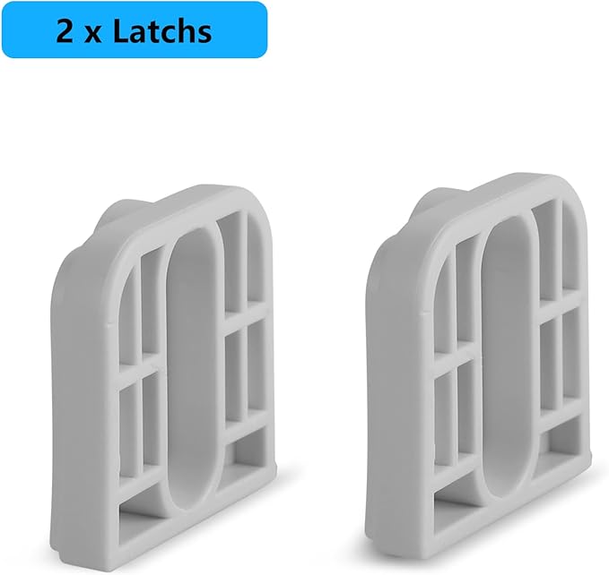 Retractable Baby Gate Replacement Parts, 55" W x 33" H Retractable Baby Gate Extensions (Including 2 x Latches + 2 x Brackets + 1 Set of Screws) for Retractable Gate (Gray)