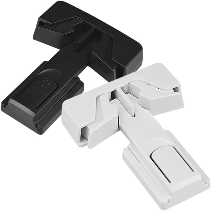 Vaguelly 2pcs Boy Girl Safety Locks Cabinet Proofing Latches for Cupboards Easy Installation Versatile Proofing Black White Color Options