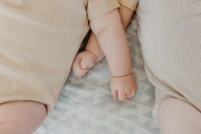 Mini Wander Swaddles for Newborns Muslin Swaddle Blankets - Breathable Soft Gender Neutral Receiving Blanket Baby Essentials | 47 x 47 Cotton - (Mountains (Ice Blue))
