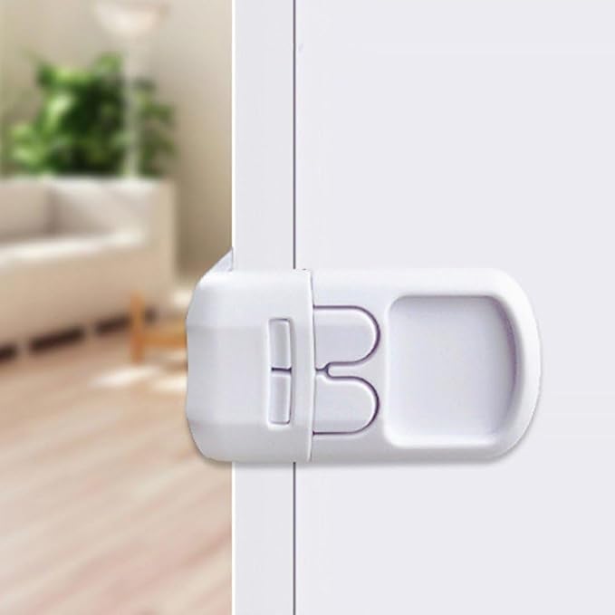 Cupboard Locks for Children, 10pcs Baby Proof Safety Cupboard Locks, Plastic Child Locks for Cabinets Drawer Door Fridge Locks for Kids Baby