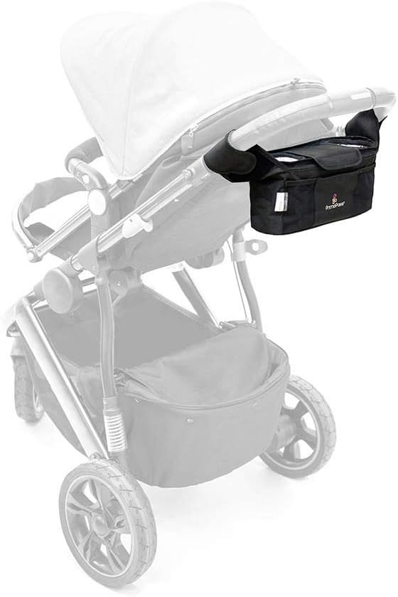 Primo Passi Stroller Organizer with Insulated Cup Holders – Fits Most Strollers and Includes Handlebar Organizer with Adjustable Straps, Multiple Storage Pockets for Bottles, Phone & Baby Essentials