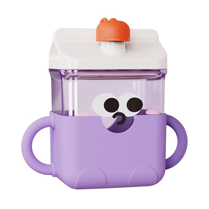 Baby Sippy Cup with Double Handles for Water And Food Grade Use 10 Oz for Boys Girls 12 Months+, Purple