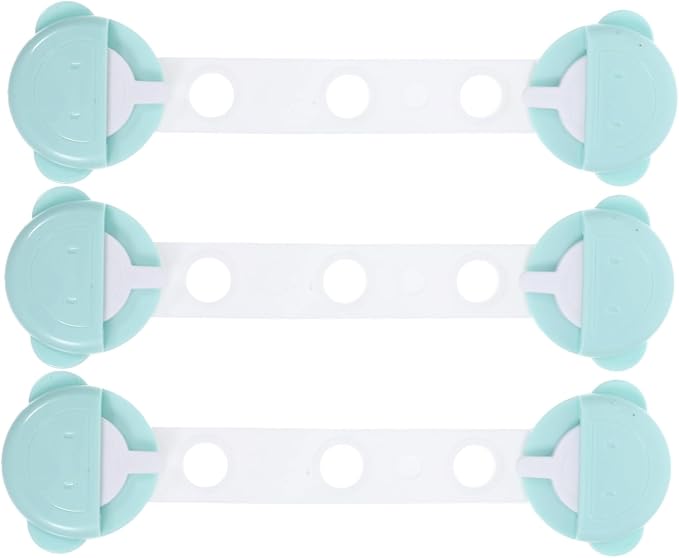 Totority 3pcs Boy Girl Safety Cabinet Locks Adorable Easy Install Fridge Drawer Locks for Boy Girl Durable Safety