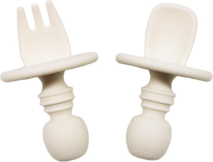 SMPL Premium 13 pc Baby Led Weaning Silicone Eating Utensils Essentials Set- Minimalist Plate Bowl Covers Cup Straw Forks Spoons Bib White Gift Infants Toddlers Birthday Baby Shower First Time Parents