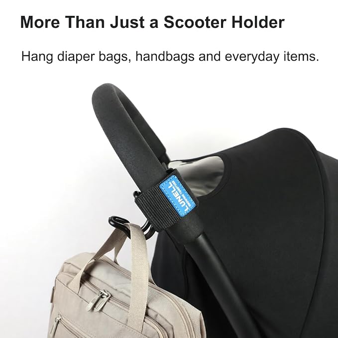 LUNELL Stroller Hook Strap for Kids Scooter and Diaper Bag Universal Stroller Accessory