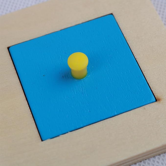 Montessori 10-Shape Peg Puzzle, Wooden Shape Sorter for Toddlers