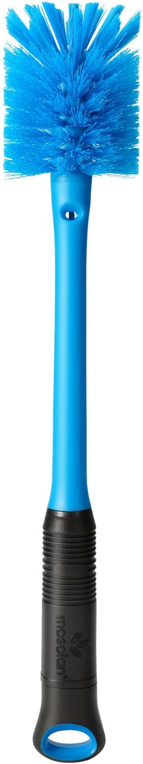 MOSOLAN 2-in-1 Bottle Brush Refills, 3 Pack Replacement Brush Heads, Breezy Blue