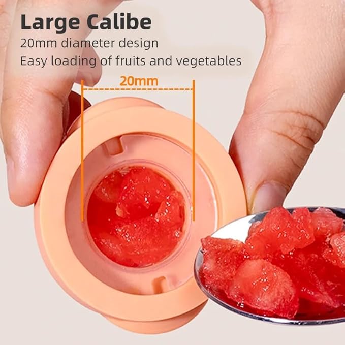 Baby Fruit Feeder Set ??BPA-Free Silicone Fresh Food Feeder with 3 Replacement Teats, Teething Feeder for Fruits & Purees, Safe Self-Feeding for Babies 4+ Months