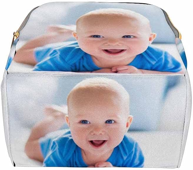 InterestPrint Personalized Backpack with Name, Custom Photo Diaper Bag Fashion Nursing Bags Shoulder Bag Casual Day-pack Bag for Mom Shopping Present