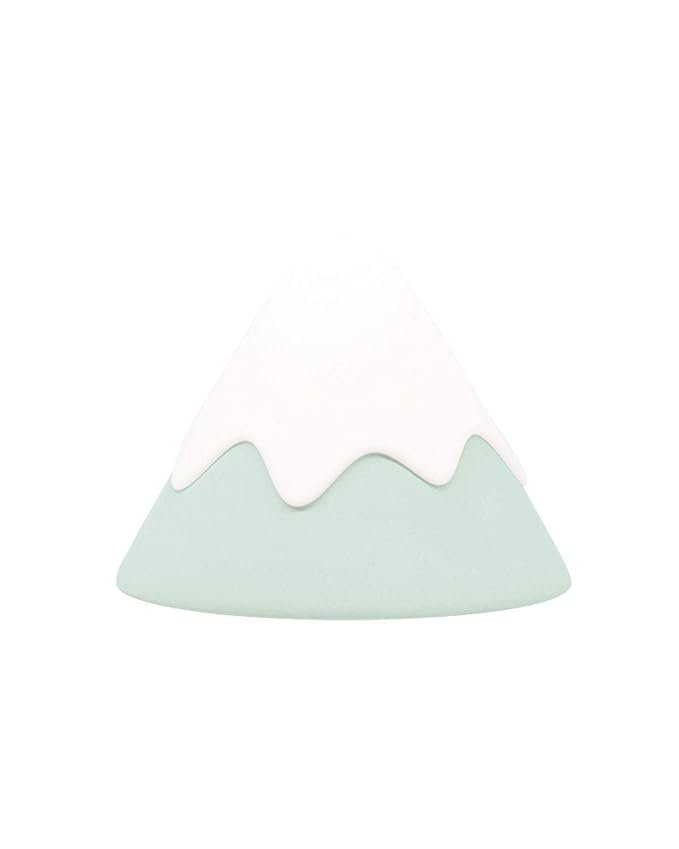 DesignNest Night Light, Snow Mountain lamp, Tap Control, Timer Setting, Soft Silicone, Dimmable, Soft Eye Caring, Rechargeable, Portable, Nursery lamp, Nursery Decor(Green)
