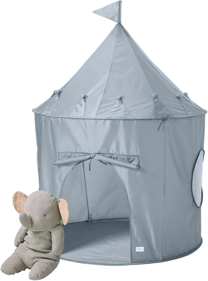 3 Sprouts Kids Play Tent - Sustainable Recycled Fabric ??Fun Spacious Childs Playhouse for Indoor Games for Boys & Girls - Durable Fort Pop Up House for Toddlers & Children Age 3-10 - Blue